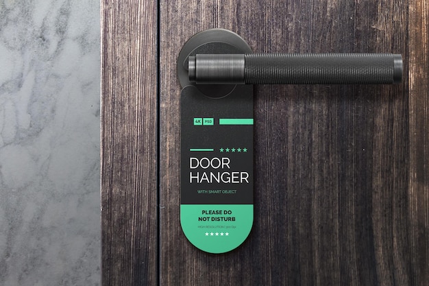 Psd door hanger hangtag mockup