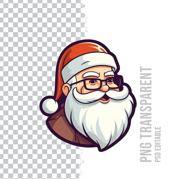 PSD psd doorzichtige sinterklaas kop sticker