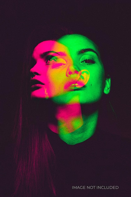 psd double exposure color photo effect