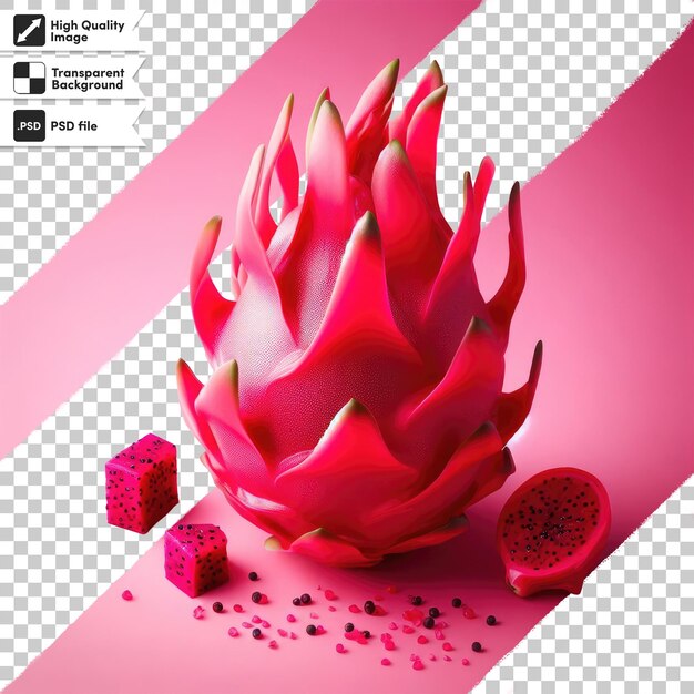 PSD psd dragon fruit on transparent background