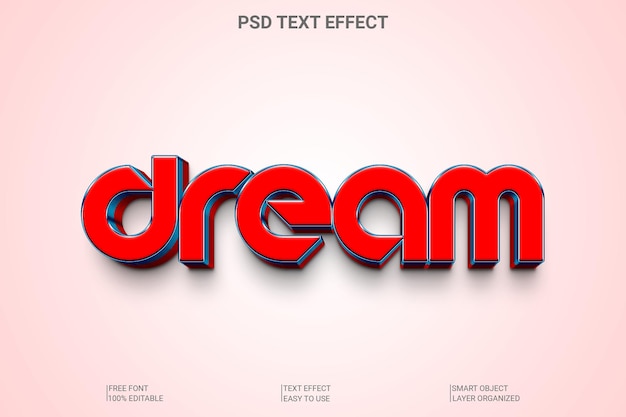 PSD Dream 3D tekst stijl effect