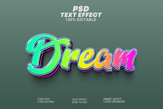 PSD psd dream 3d text effect style