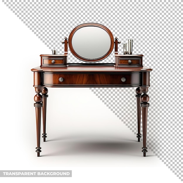 PSD dressing table isolated without background
