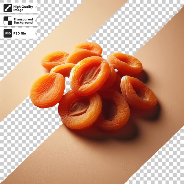 Psd dried apricots on transparent background