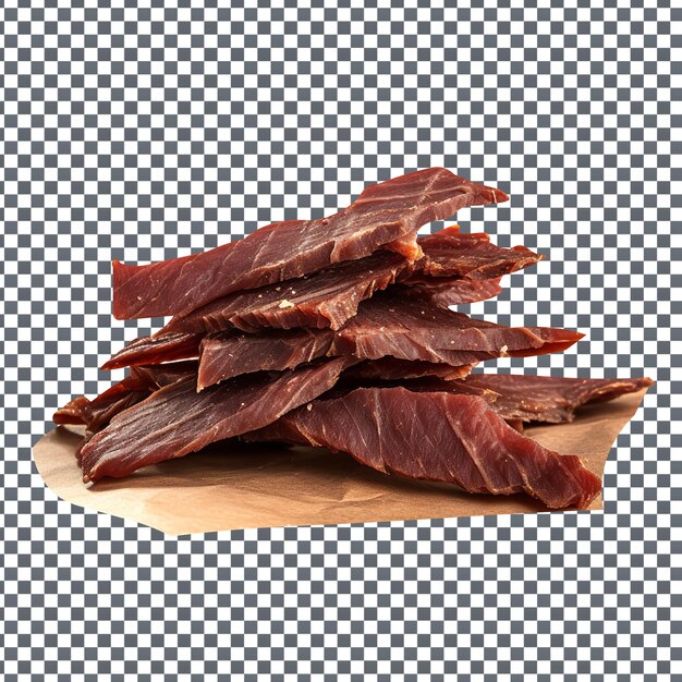 PSD psd dried beef isolated on transparent background