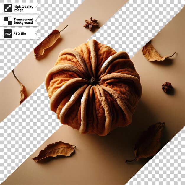 Psd dried pumpkin on transparent background