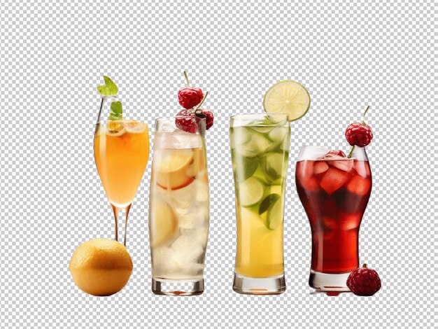 PSD psd of a drinks on transparent background