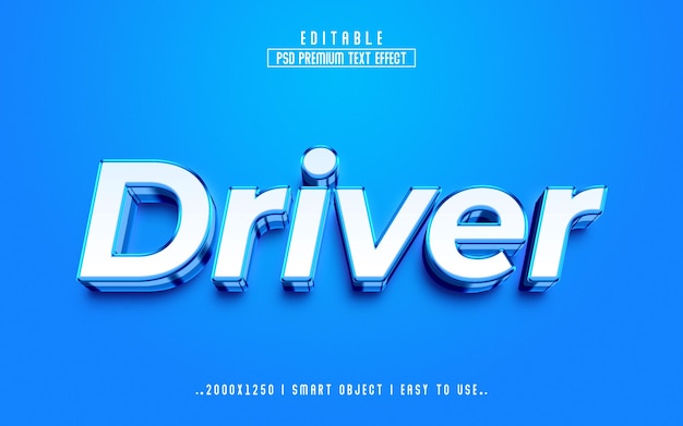 PSD Driver 3D text style effect