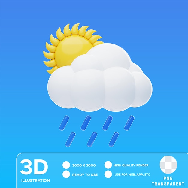 Иллюстрация PSD Drizzle 3D