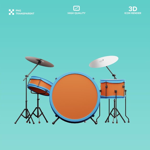 PSD Drums 3D illustration