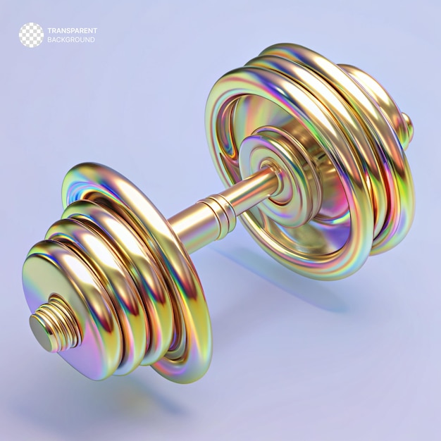 PSD psd dumbbell 3d gradient liquid metallic