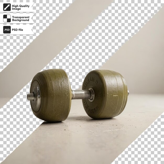 PSD psd dumbbell on transparent background with editable mask layer