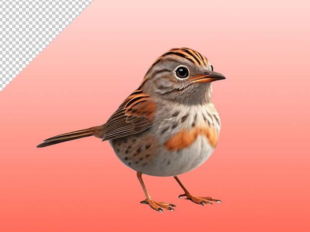 Psd of a dunnock on transparent background