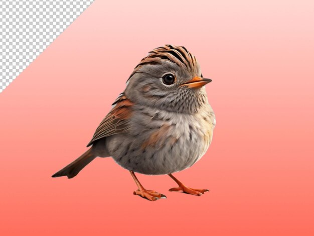 Psd of a dunnock on transparent background