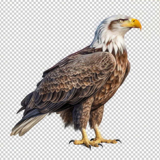 Psd aquila isolata su sfondo trasparente hd png