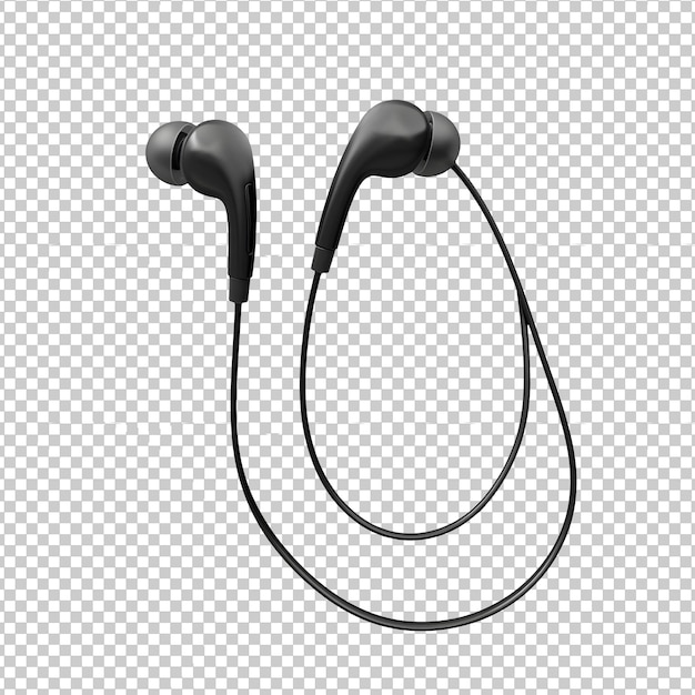 psd earpods isolated on transparent background