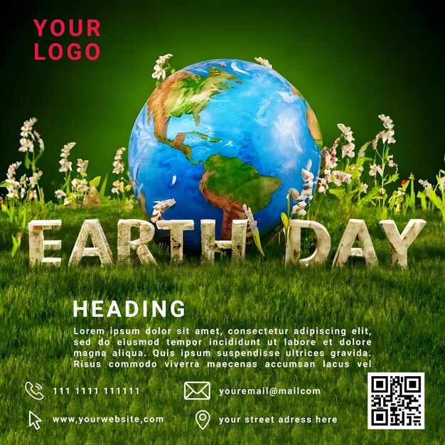 Psd earth day post design