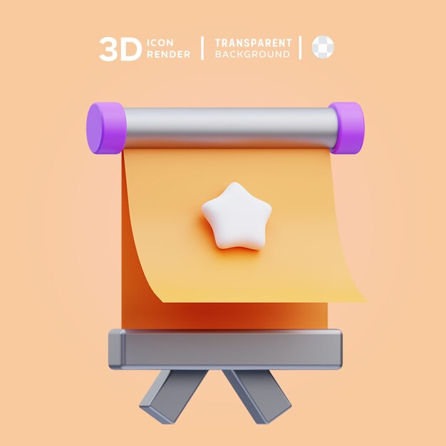 PSD psd easel 3d illustration