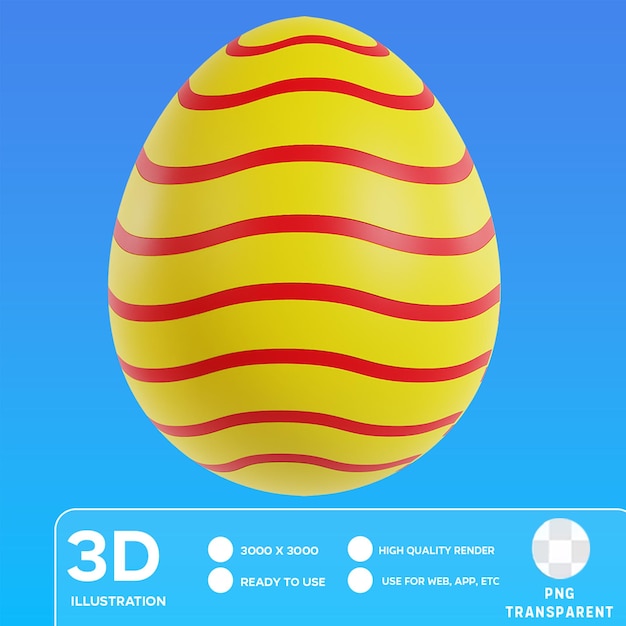 PSD psd easter egg 3d illustration