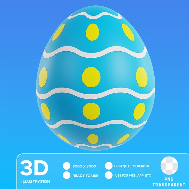 PSD psd easter egg 3d ilustracja