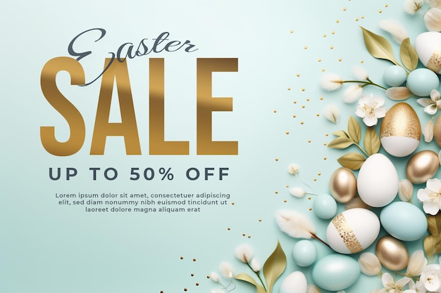 PSD psd easter sale landcape banner promotion