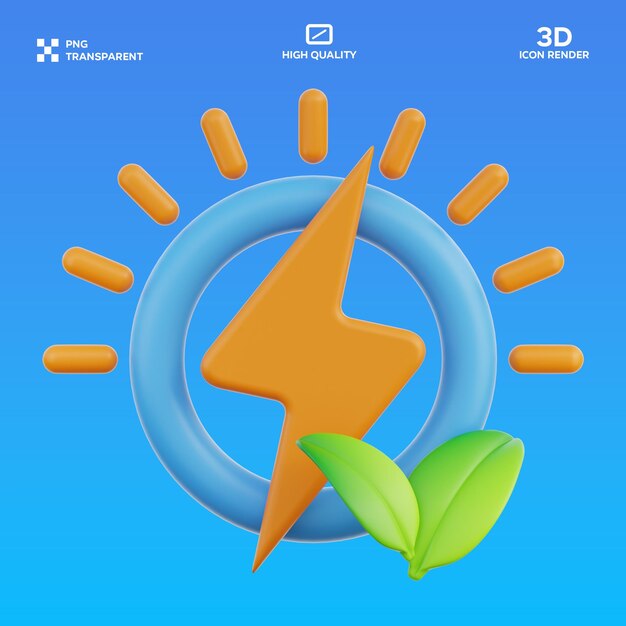 psd eco energy 3d illustration