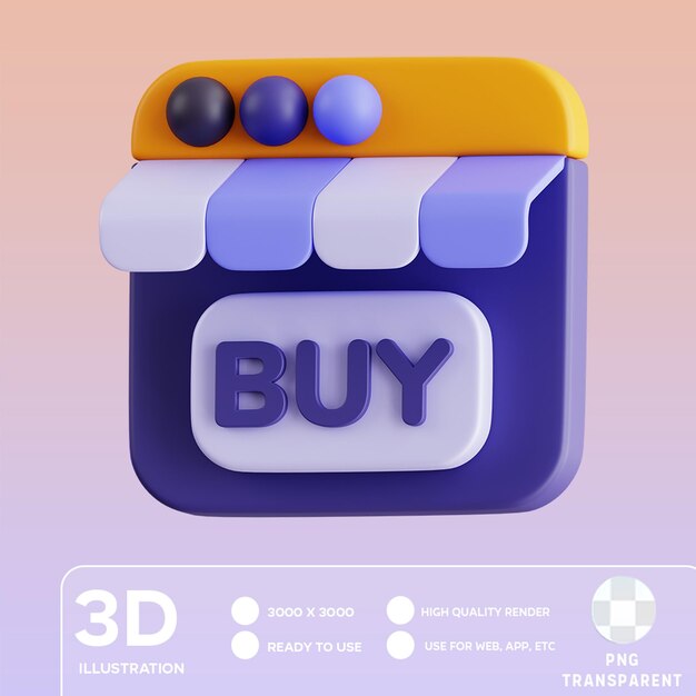 Psd Ecommerce 3d 일러스트레이션