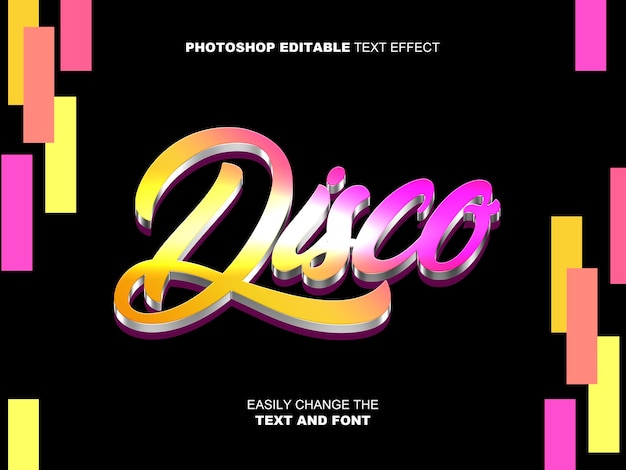 PSD Editable 3D Disco