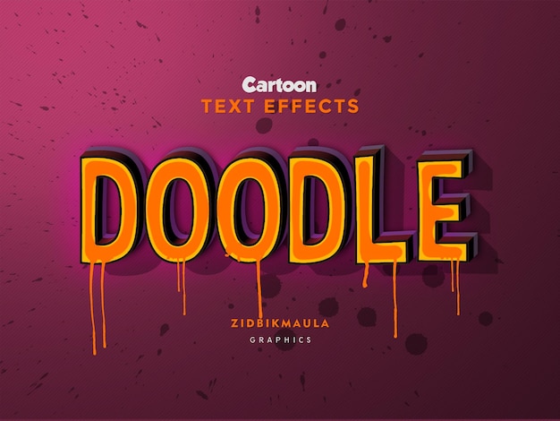 PSD psd editable cartoon font 3d text effect comic