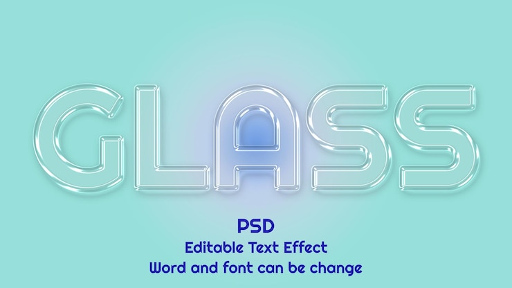 PSD psd editable glass effect