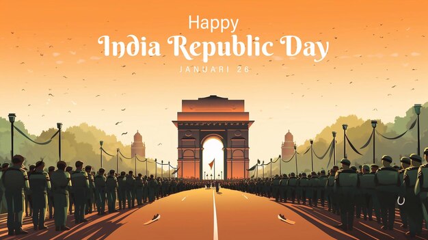 Psd editable happy 76th independence day of india illustration happy republic day 15th august