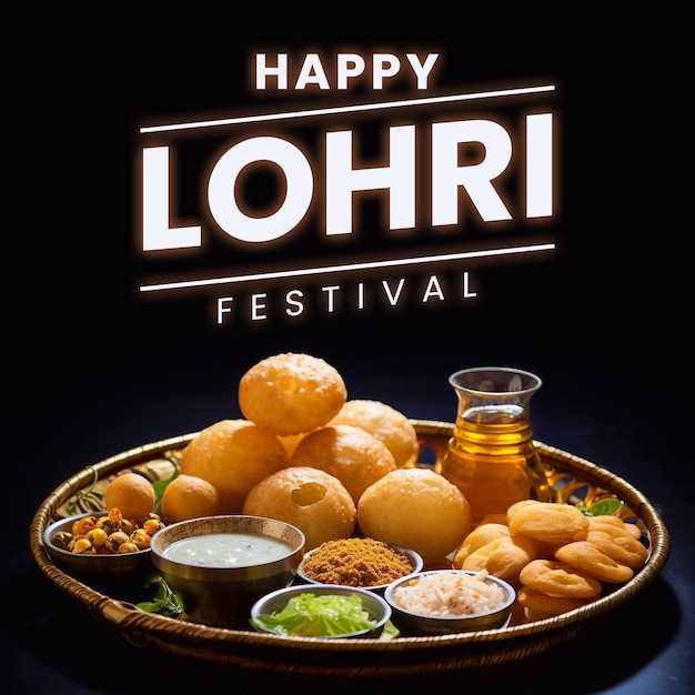 PSD psd editable happy lohri festival of punjab