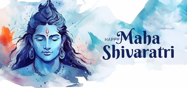 PSD psd editable maha shivratri poster design met illustratie van lord shiva