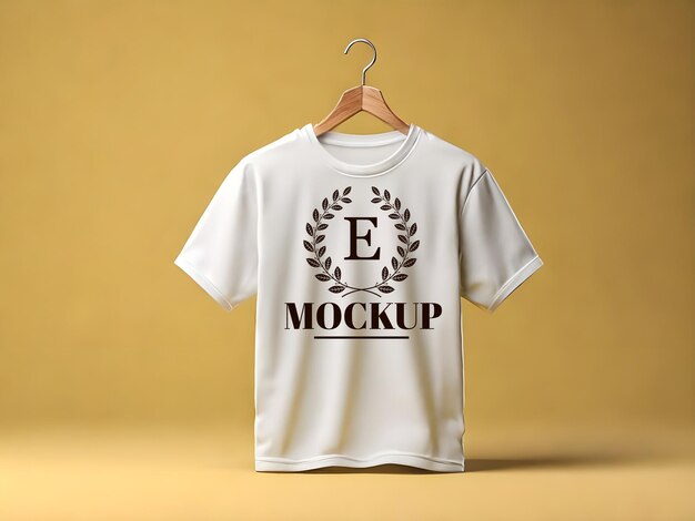 Psd editable mens white tshirt mockup design