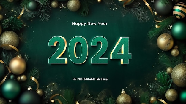 PSD psd editable text effect happy new background