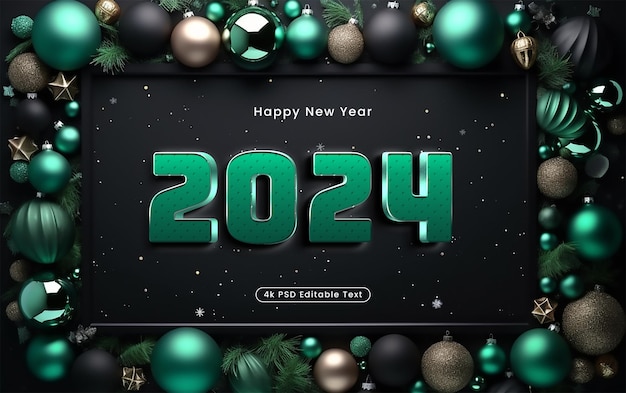 PSD psd editable text effect happy new background