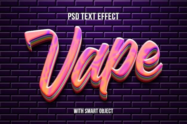 PSD psd editable text effect in smart object