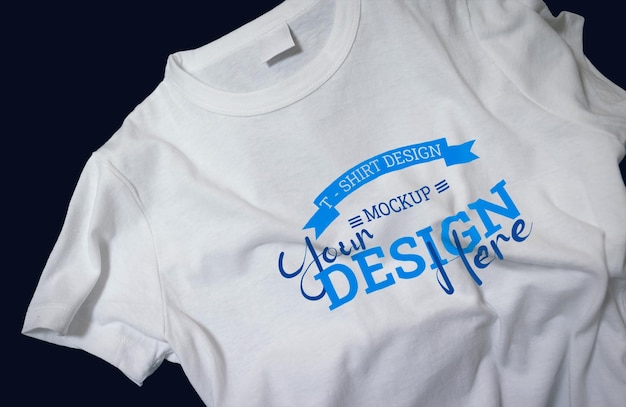 PSD psd editable white tshirt front mockup