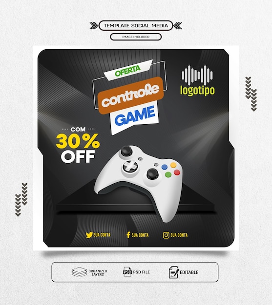 PSD editavel voor promotiecampagne black friday vendas no Brasil