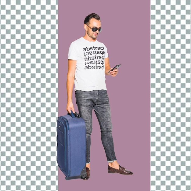 PSD een man in een shirt dat zegt geen probleem met doorzichtige achtergrond
