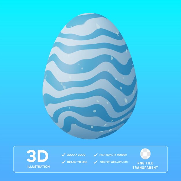 PSD EGG 3D イラスト