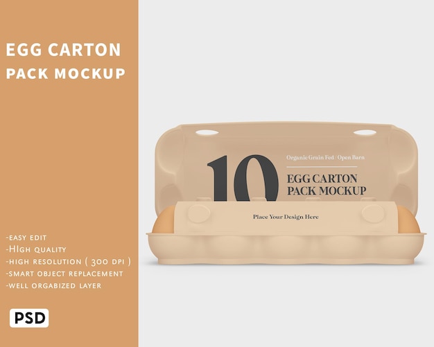 PSD psd egg carton pack mockup