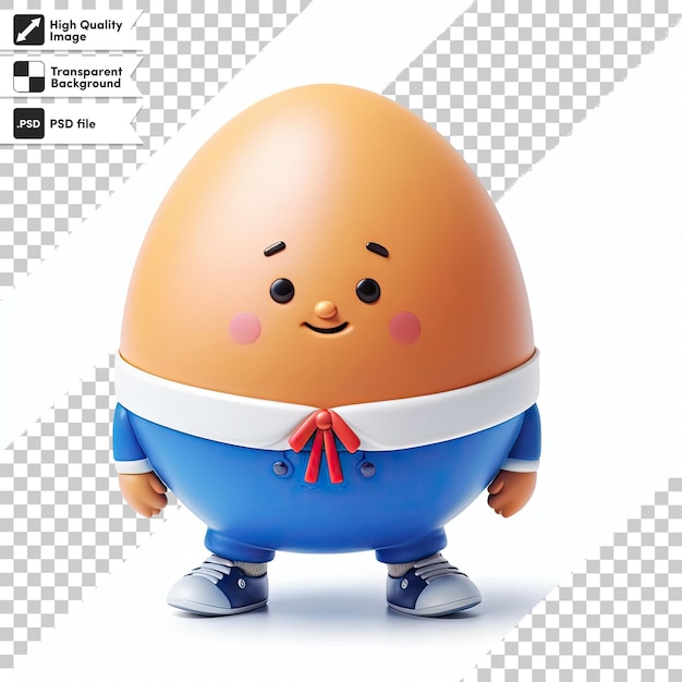 PSD psd egg humpty dumpty on transparent background