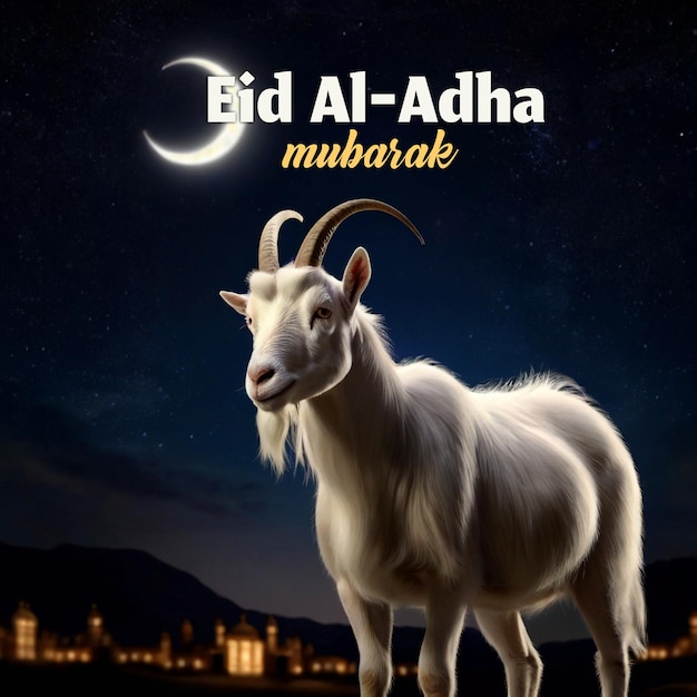 PSD eid al-adha 祝賀のテンプレートと編集可能なテキスト