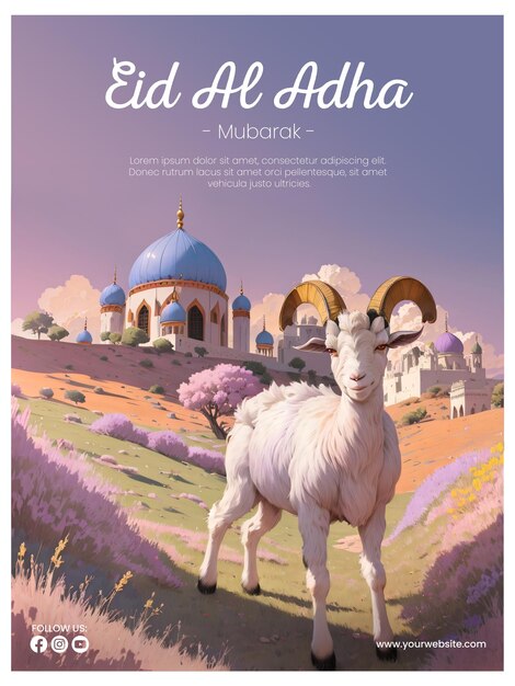 PSD biglietto d'auguri psd eid al adha mock up 3