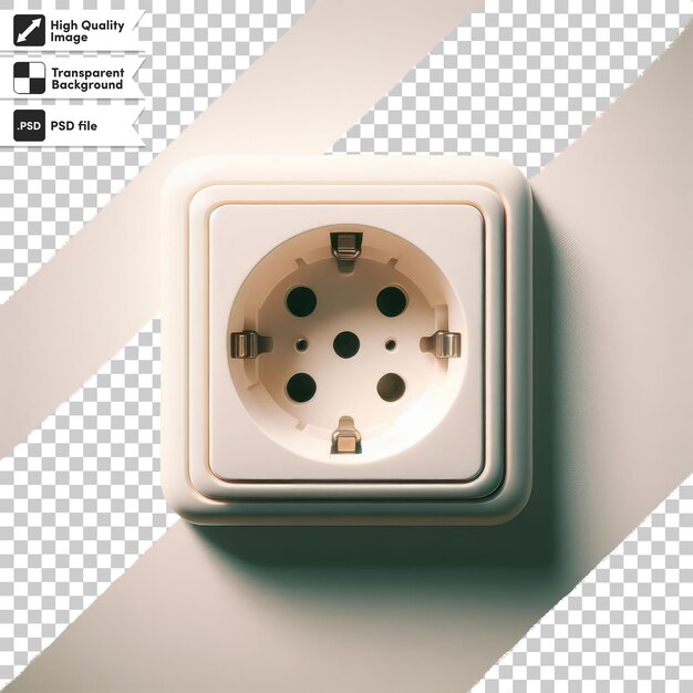 Psd electric plug and socket on transparent background with editable mask layer