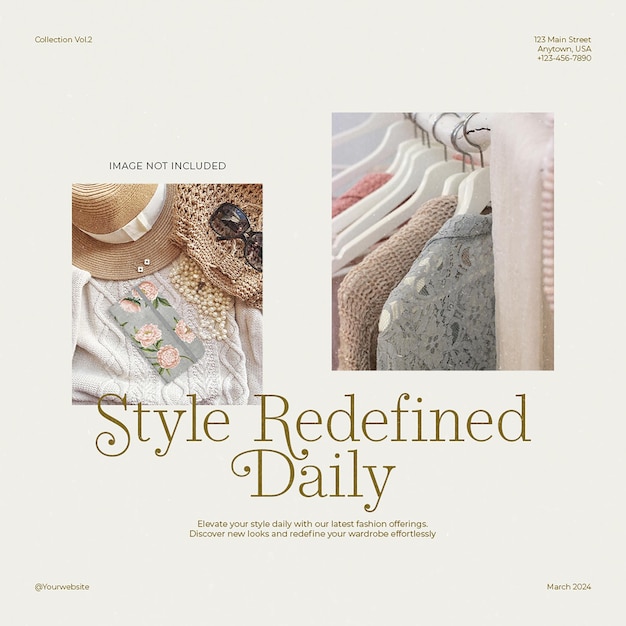 PSD Elegant Fashion Design for Social Media and Instagram Post Template