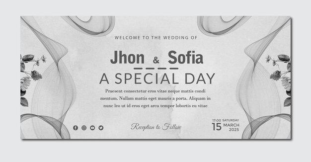 PSD psd elegant wedding banner template