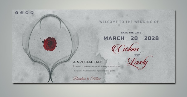 PSD psd elegant wedding banner template