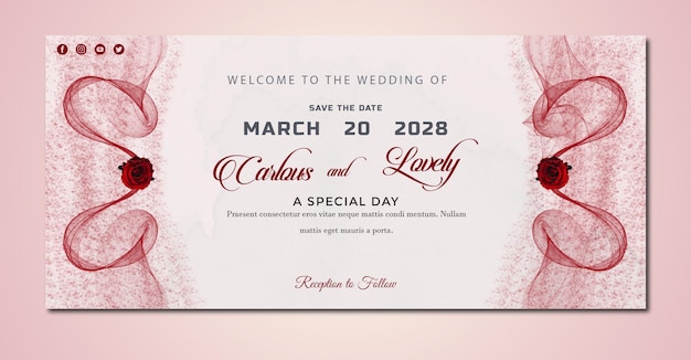 PSD psd elegant wedding banner template